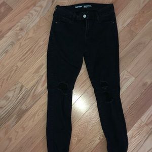 old navy black ripped jeans